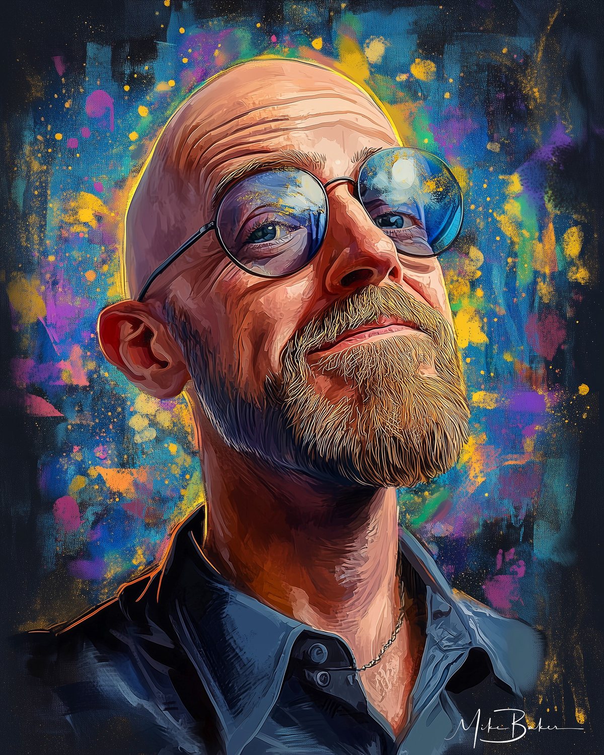 A portrait of me, made with the same tools as the rest of this work.