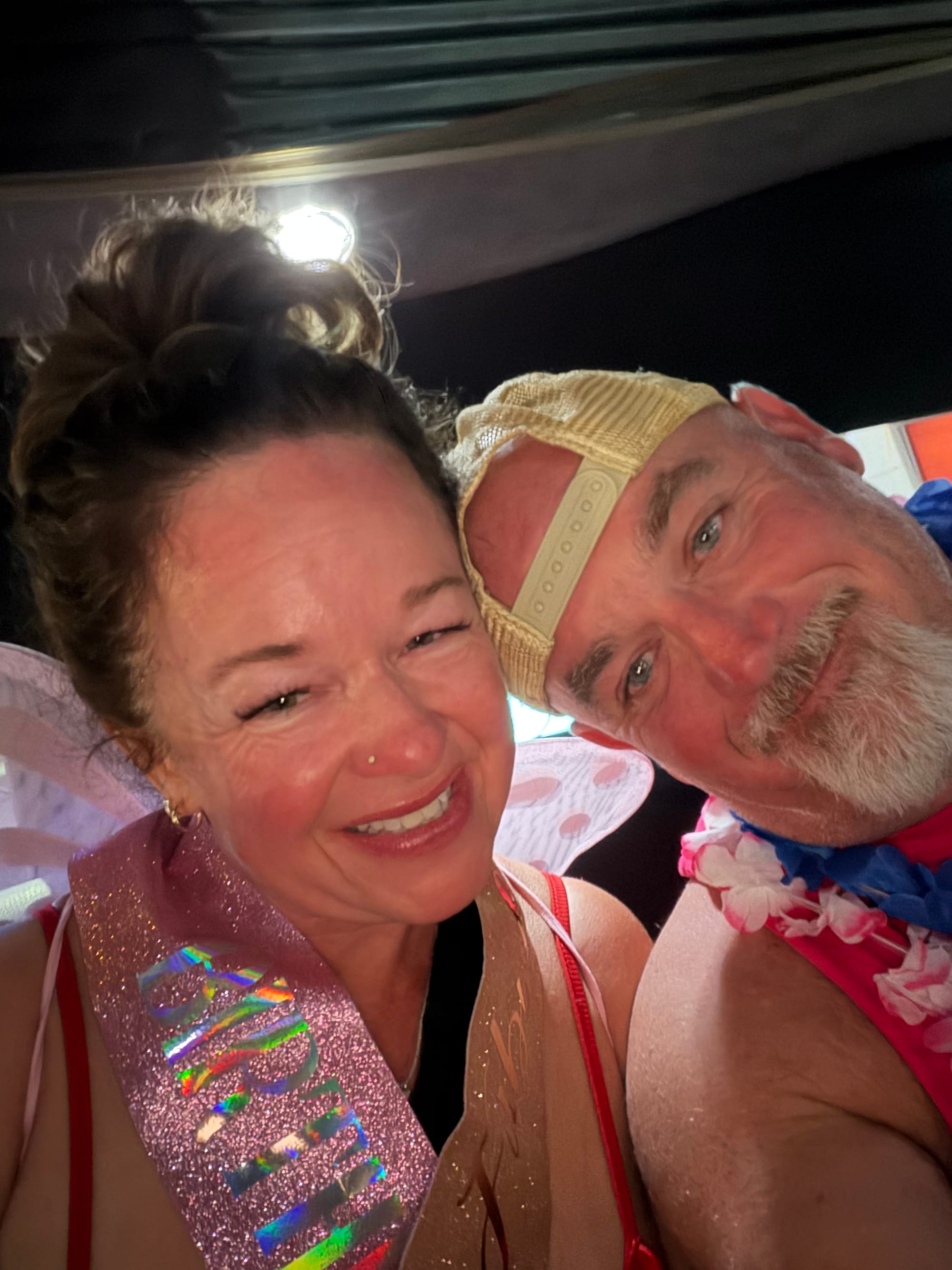 Mike and Kellie in the limo