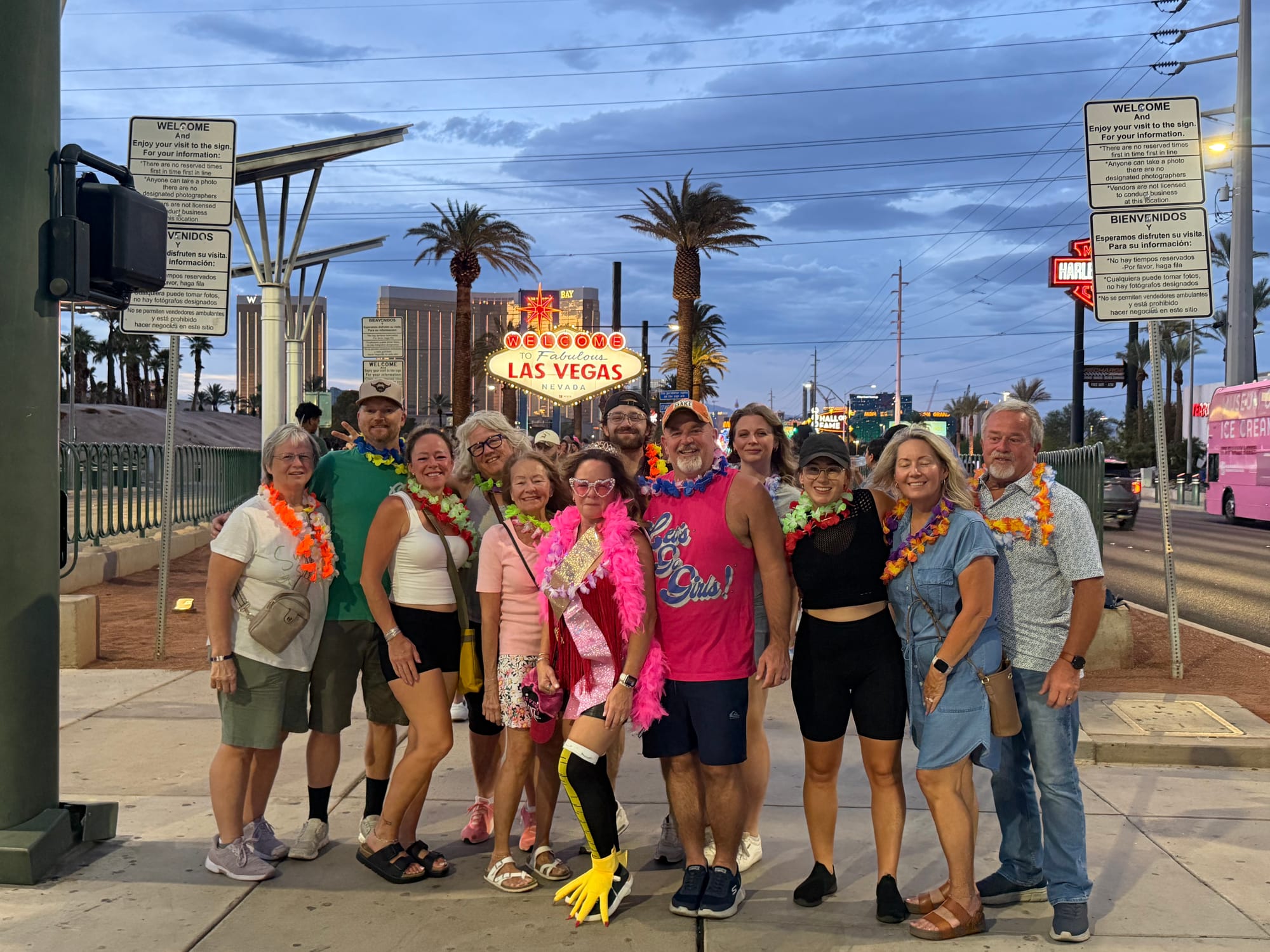 The whole crew at the Welcome to Las Vegas sign