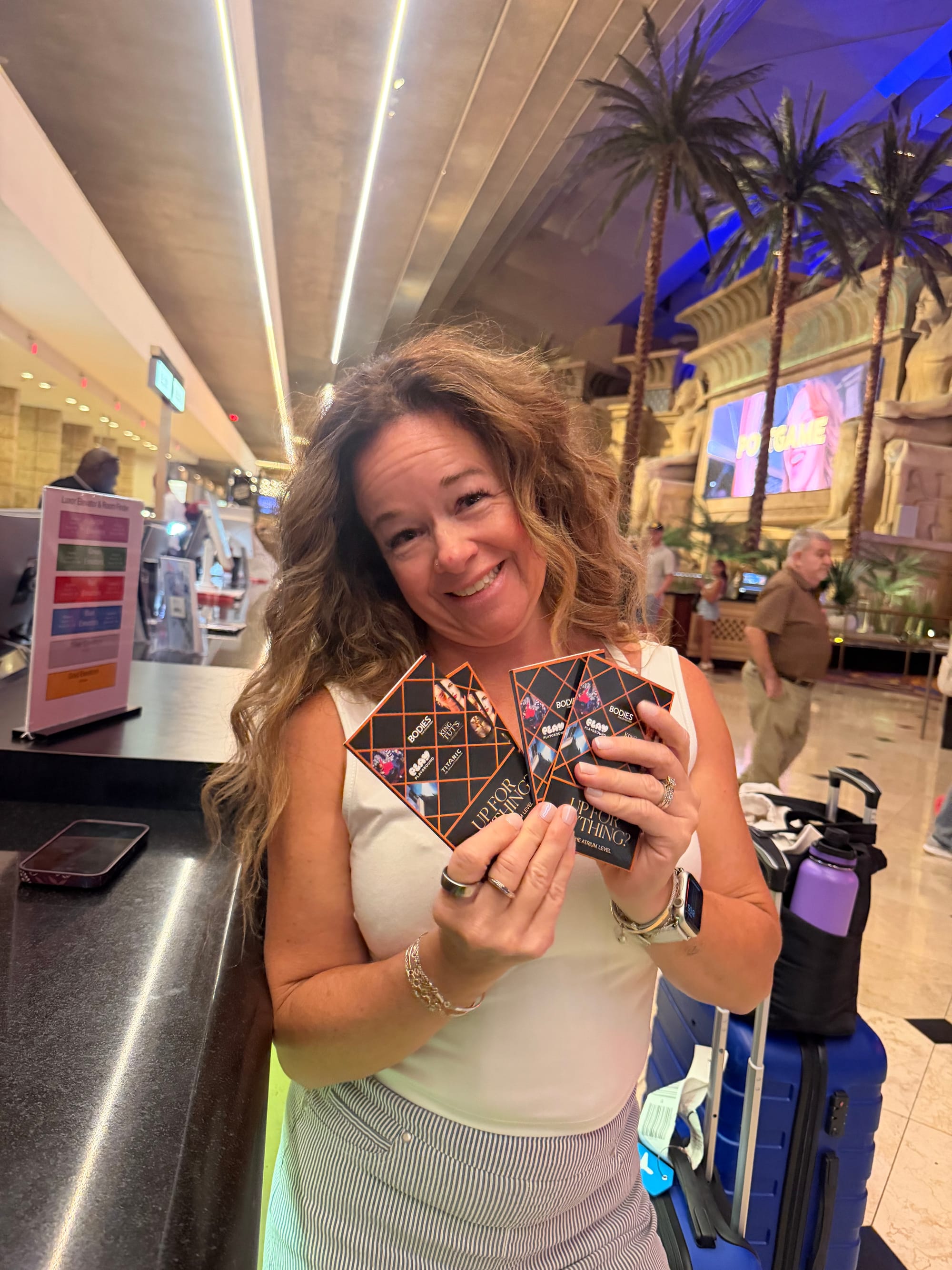 Kellie at check-in