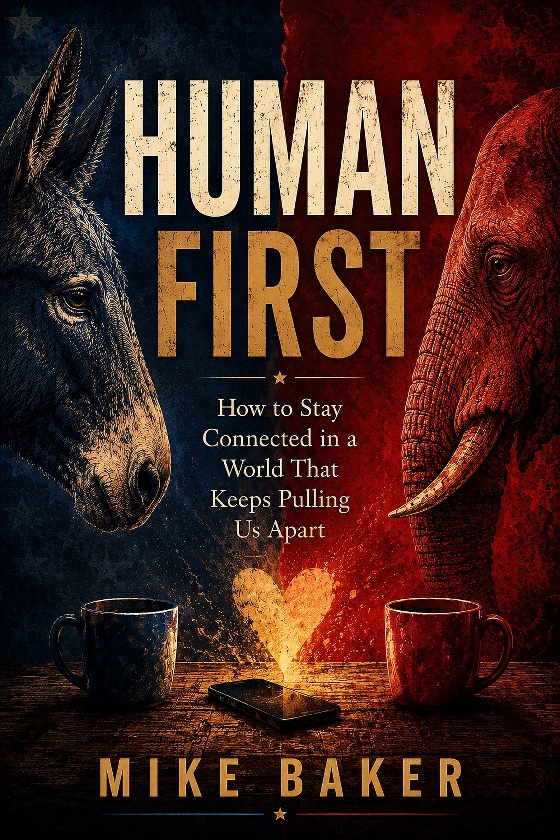 Human First — book cover by Mike Baker