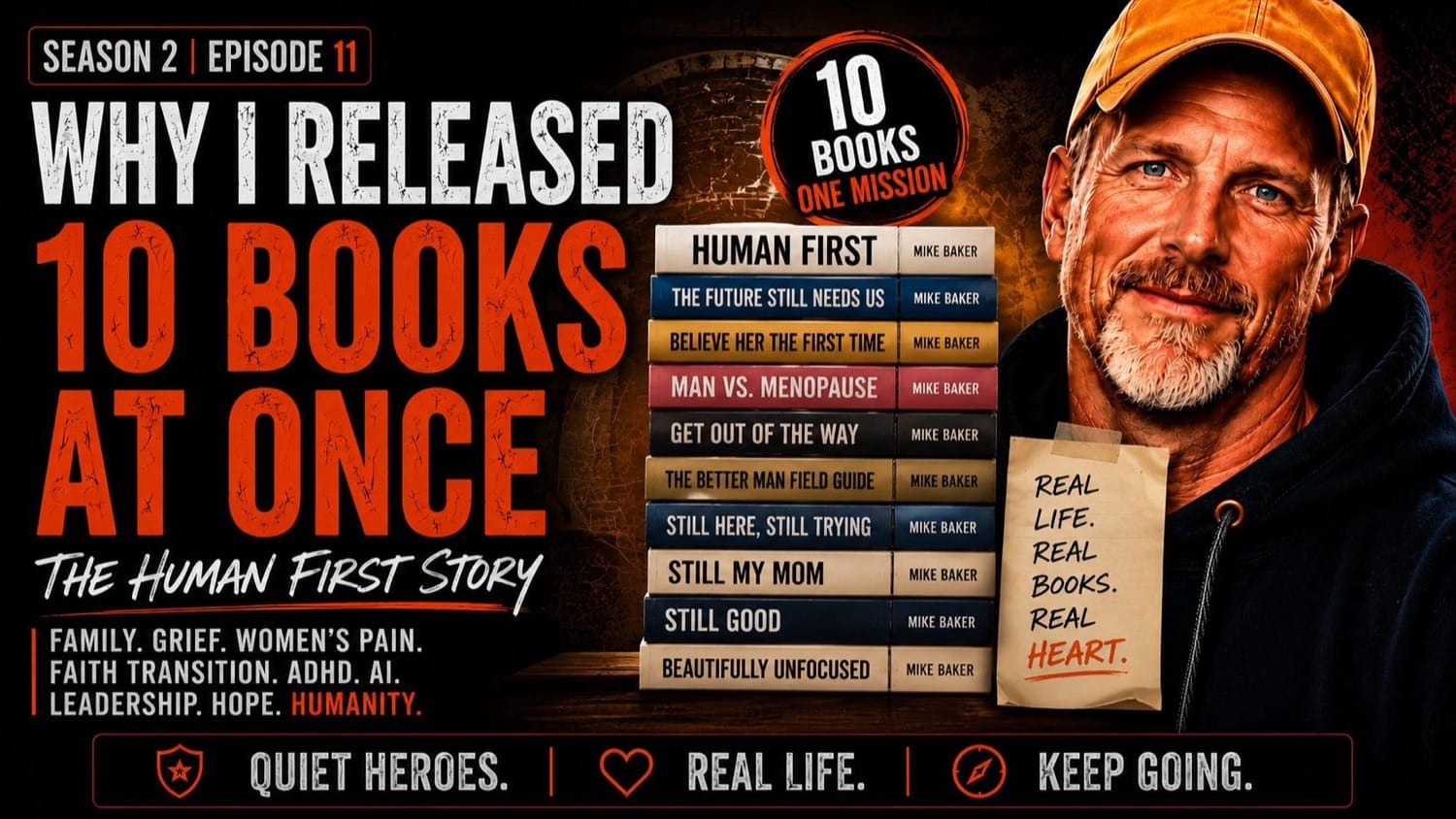 Why I Released 10 Books: Mike Baker HQ Human First Story